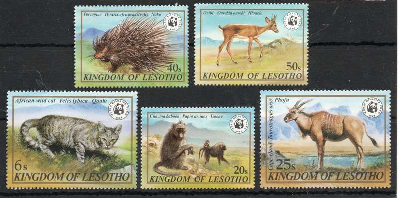 Lesotho 1981 Wildlife set of 5 unmounted mint. SG 468-472. Cat £12,25 (2014)
