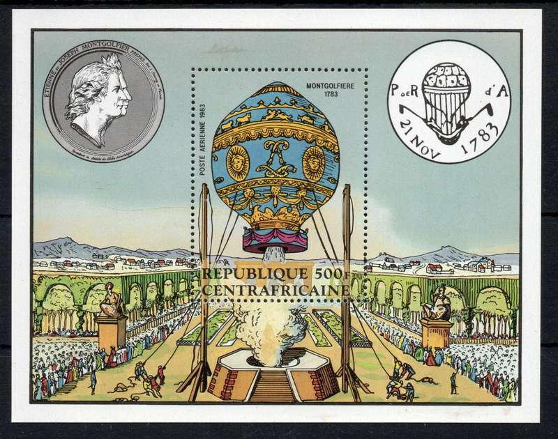 Central African Republic 1983 Bicent Manned Flight (Hot air balloon) MS umm SG MS 917 Cat £6 (2013)