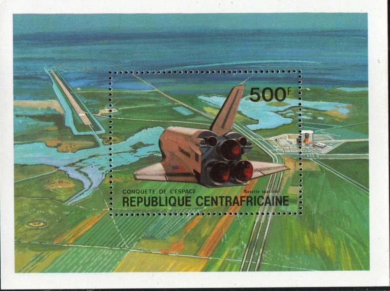 Central African Republic 1981 Conquest of Space mini sheet umm. SG MS 756. Cat £6 (2013)