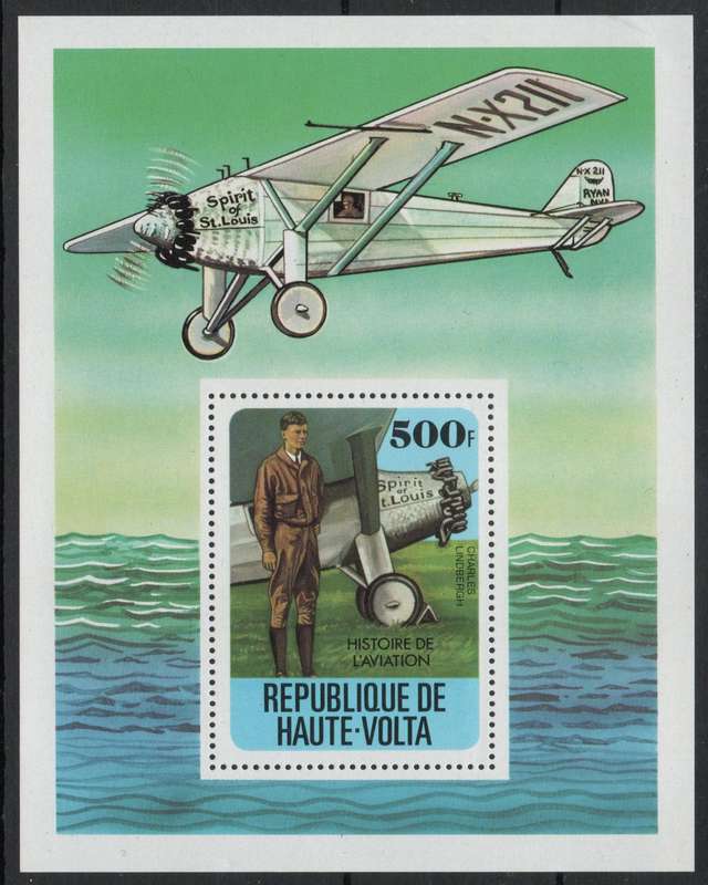 Upper Volta 1978 Aviation History (Airplane) mini sheet unmounted mint. SG MS 470. Cat £6. (2013)