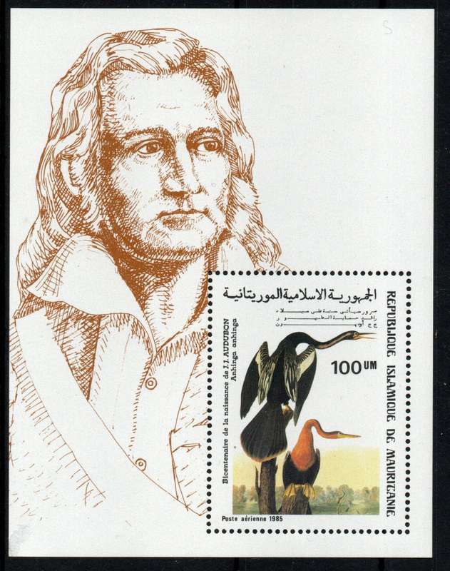 Mauritania 1985 Audubon birth centenary birds mini sheet umm. SG MS 829. Cat £7,75 (2013)