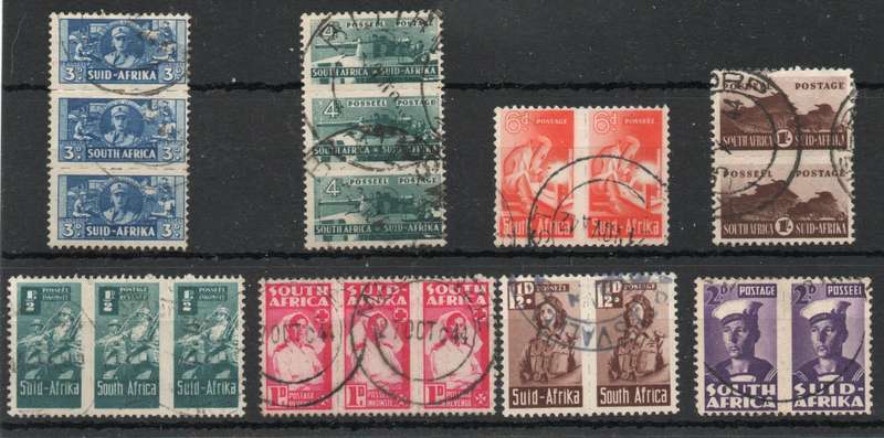 South Africa 1942-44 Small War set of 8 units very fine used. SACC 96-102. Cat R500 (2025)