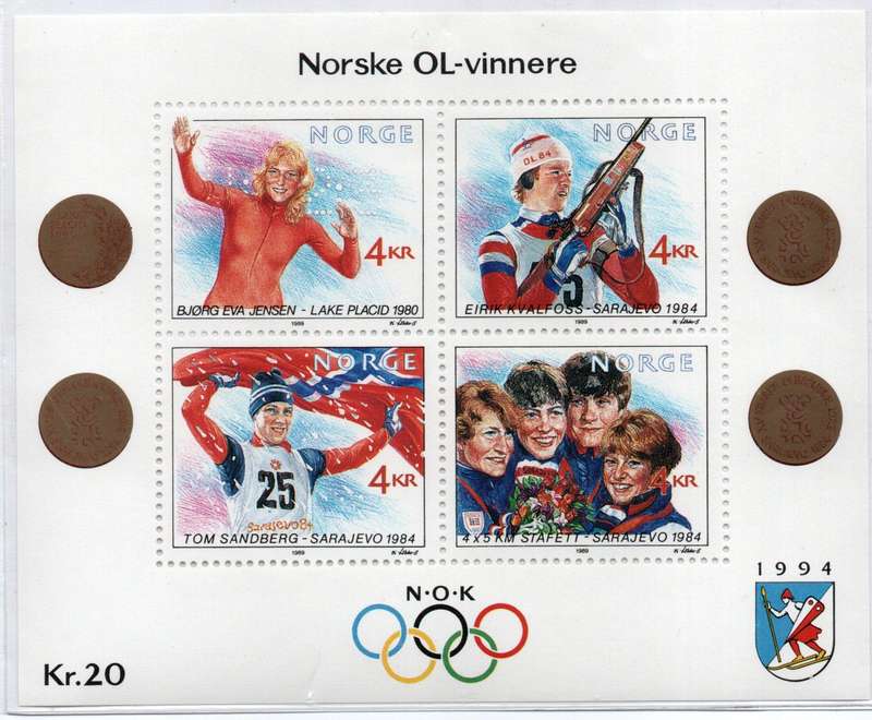 Norway 1989 Winter Olympics mini sheet unmounted mint. SG MS 1064. Cat £7 (2013)