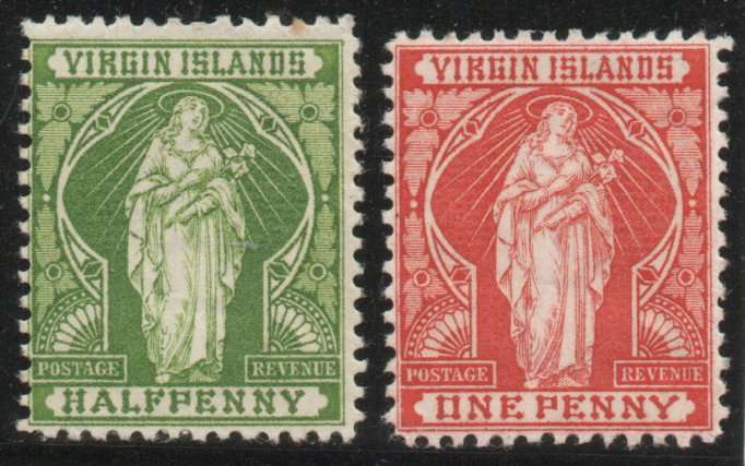 British Virgin Islands 1899 Definitive ½d & 1d fine mounted mint. SG 43-44. Cat £10 (2022)