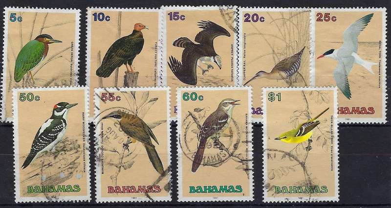 BAHAMAS 1991, 5c-$1, birds, SG 892-904, used