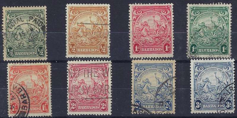 BARBADOS 1938 1/2d-3d,
