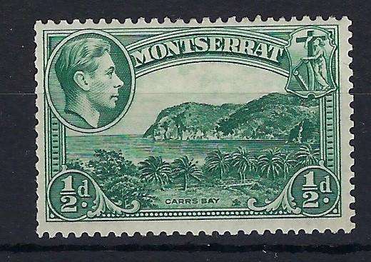 MONTSERRAT 1938, 1/2d, mm, SG 101, King George V