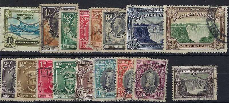 SOUTHERN RHODESIA 1924-37 various, mixed collection , used and mm