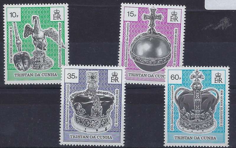 TRISTAN DA CUNHA, 1990-1993, mm, 10d-60d, SG 542/545, 490/493, 522/525 all 3 full sets   CAT R250