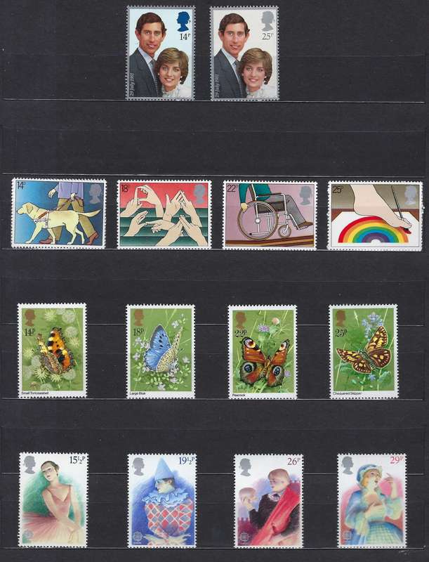 GREAT BRITAIN 1980-1982 various full sets  CAT R 450