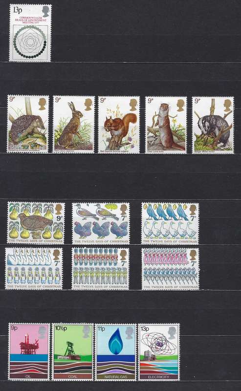 GREAT BRITAIN 1977/78 various full sets CAT R 265