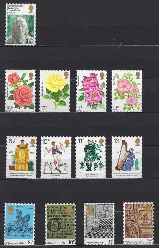 GREAT BRITAIN 1976/77 various full sets CAT R 290