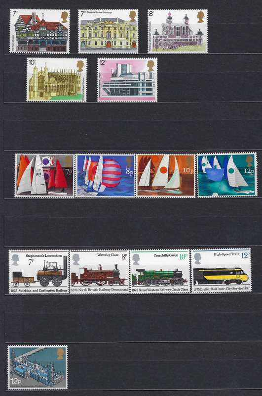 GREAT BRITAIN 1975/6 various full sets CAT R 275