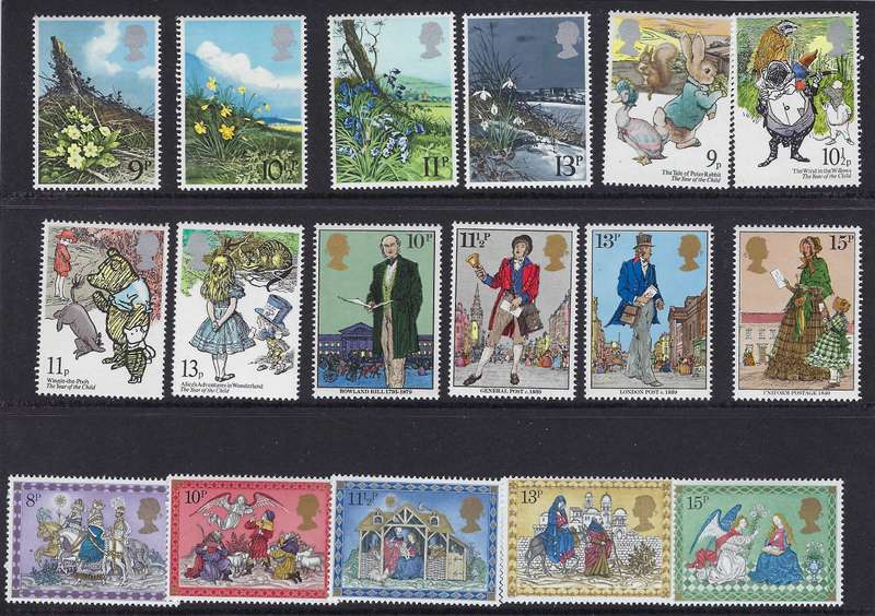 GREAT BRITAIN 1979 various full sets  CAT R 150