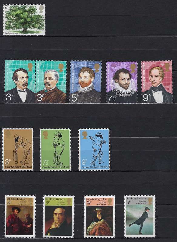 GREAT BRITAIN 1973 various full sets CAT R 245