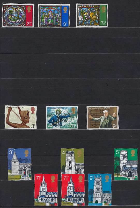 GREAT BRITAIN 1971/3 various full sets  CAT R 180