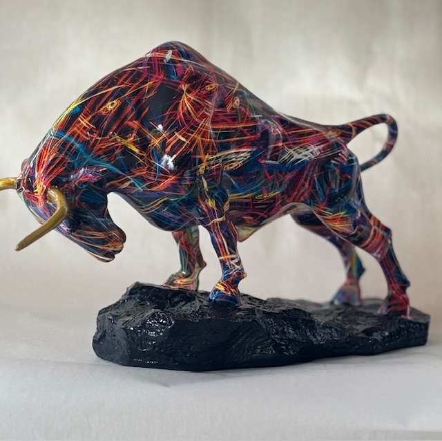 Elegant Acrylic Bull Statue