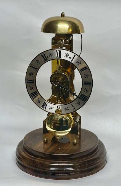 Hermle Skeleton Clock with Glass Dome