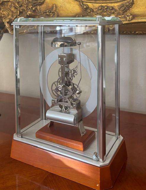 FRENCH STRIKING FOUR SIDED GLASS MANTEL CLOCK