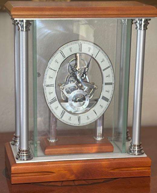 Seiko Oval Rectangular Skeleton Quartz  Anniversary Clock Made in Japan