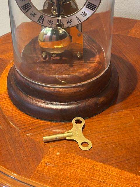 Hermle Skeleton Clock with Glass Dome