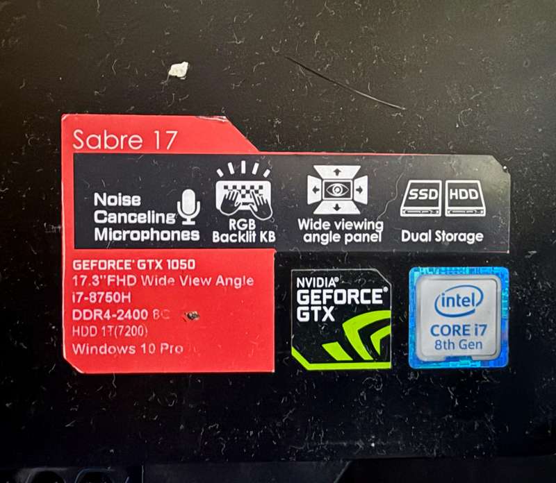 Gigabyte Sabre 17 i7 | GTX Graphics | 16GB RAM | M2 500GB SSD + 1TB HDD