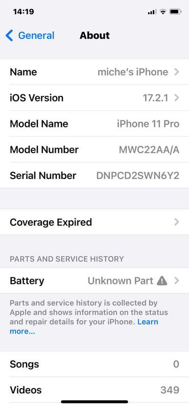 Apple iPhoine 11 Pro 64GB Space Grey (Immaculate cosmetic condition) MWC22AA/A