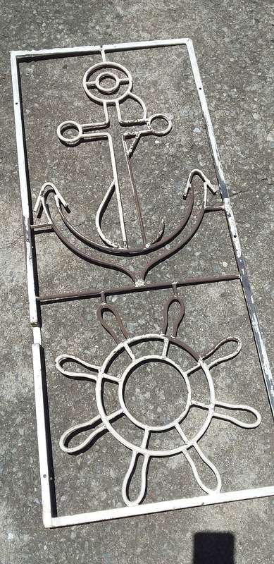 Antique Custom Marine Themed Burglar Bars x 2