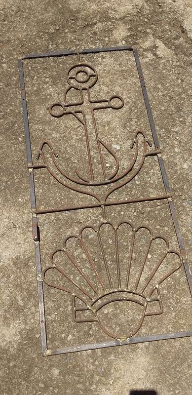 Antique Custom Marine Themed Burglar Bars x 2