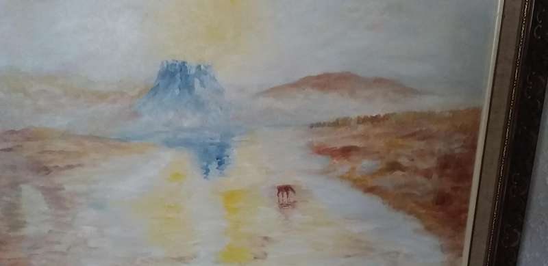 Norham Castle, Sunrise Oil on Board copy