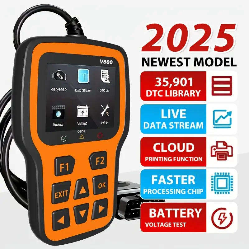 OBD2 scanner Car Diagnostic Tool Supports 10 Languages 2.4 Inch Color Screen