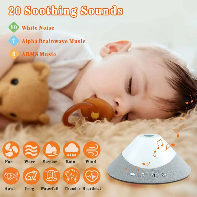 Music White Noise Machine with Night Light