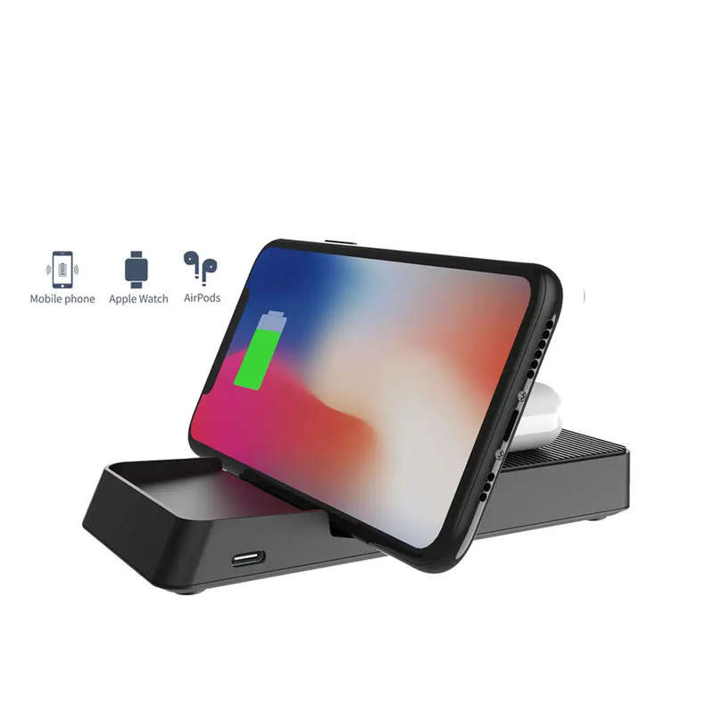 10W Qi 3 in 1 Wireless Charging Dock Charger Stand For iPhone Apple iWatch