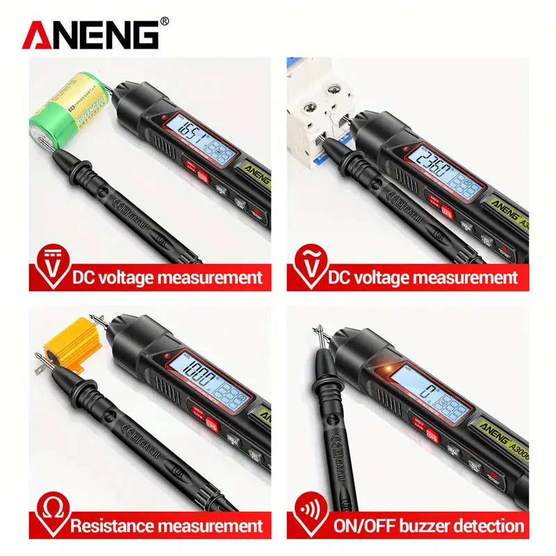 Multifunctional Pen Type Multimeter AC/DC Voltage Tester Ohm Hz Zero Fire Line Detector