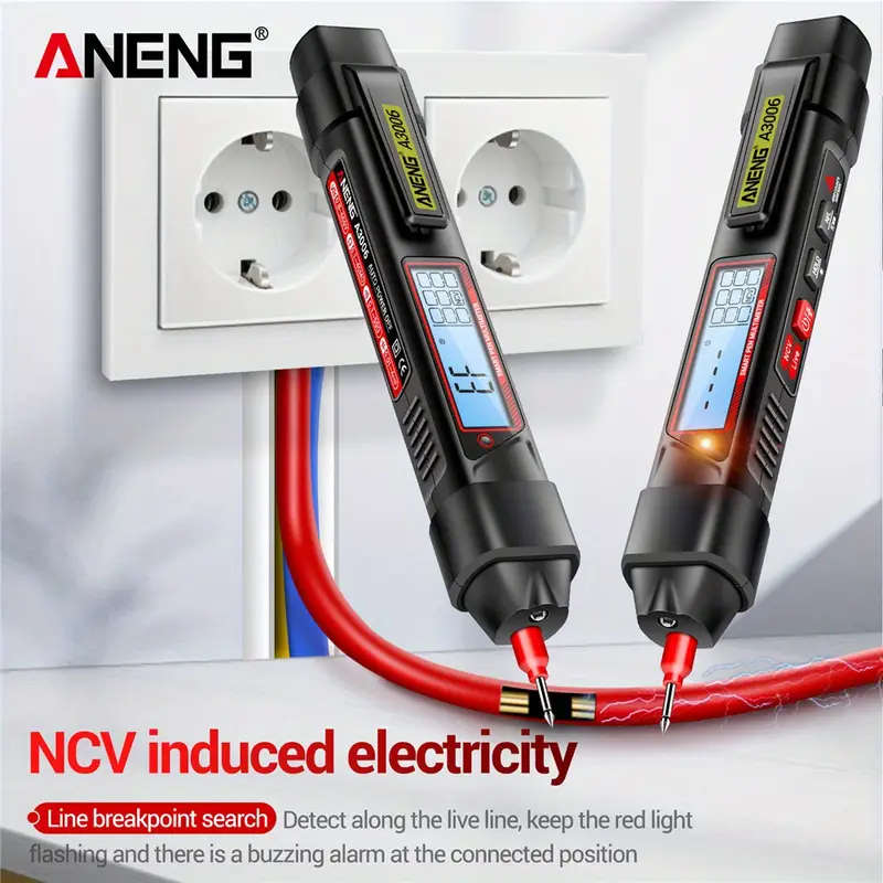 Multifunctional Pen Type Multimeter AC/DC Voltage Tester Ohm Hz Zero Fire Line Detector