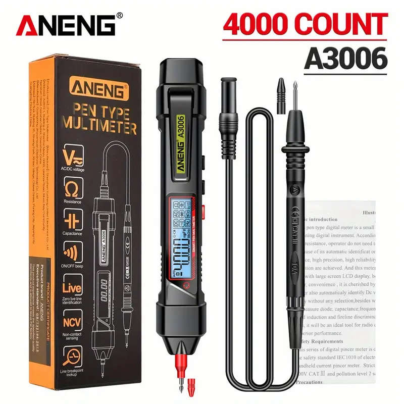 Multifunctional Pen Type Multimeter AC/DC Voltage Tester Ohm Hz Zero Fire Line Detector