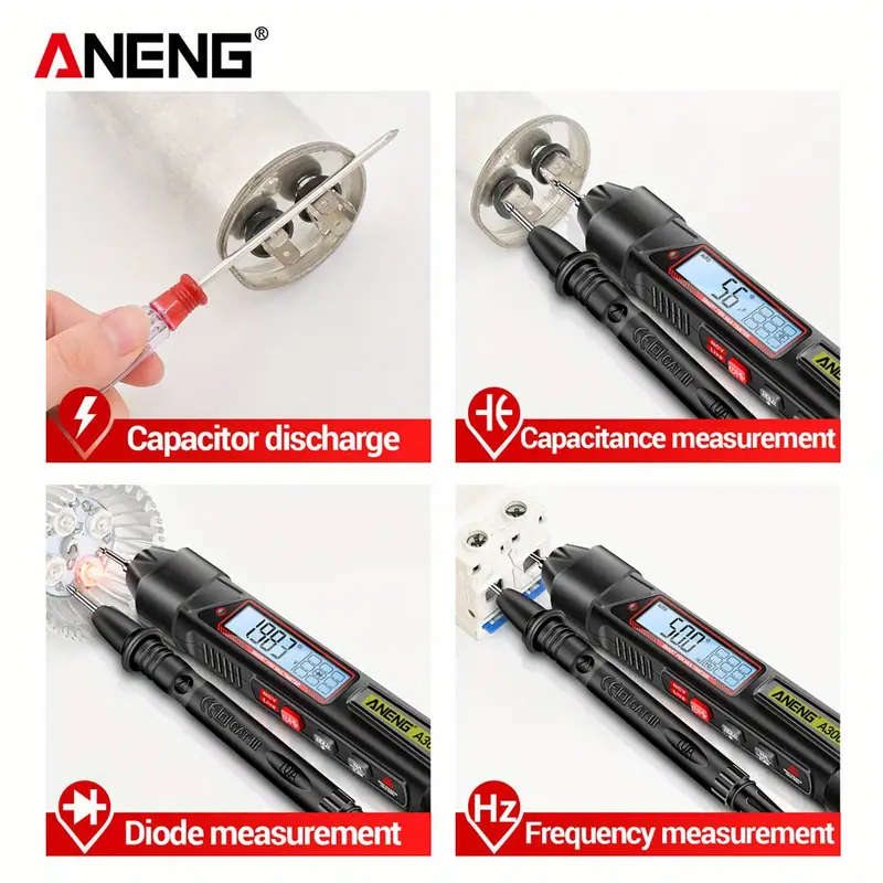 Multifunctional Pen Type Multimeter AC/DC Voltage Tester Ohm Hz Zero Fire Line Detector