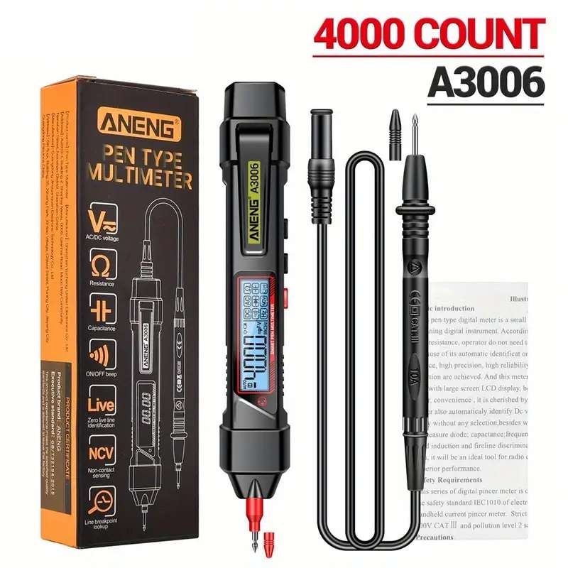 Multifunctional Pen Type Multimeter AC/DC Voltage Tester Ohm Hz Zero Fire Line Detector