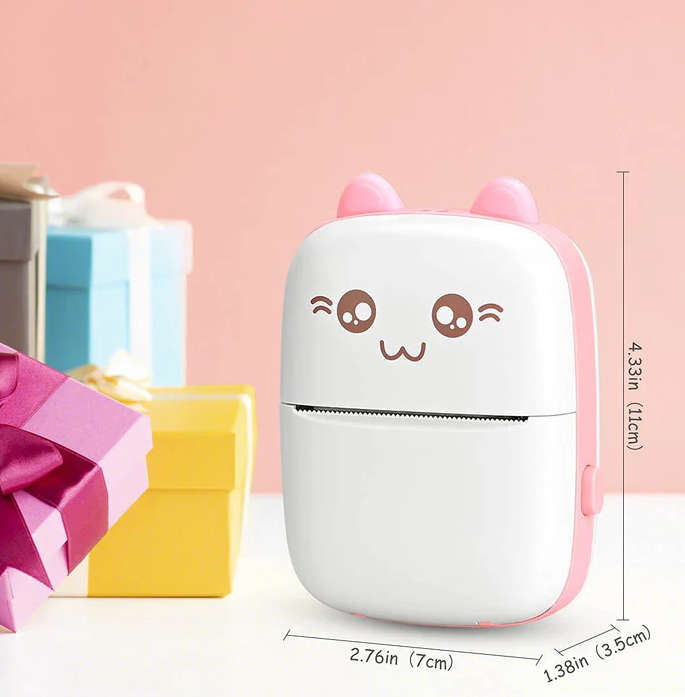Portable Thermal Mini Pocket Wireless Bluetooth Printers [PINK]