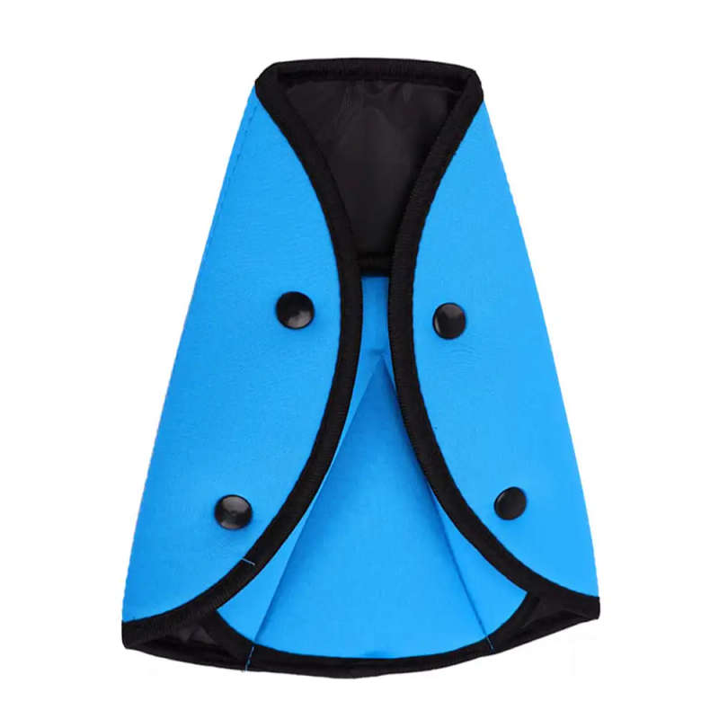 Car Seat belt Safety Cover Triangle Positioner Adjuster Blue
