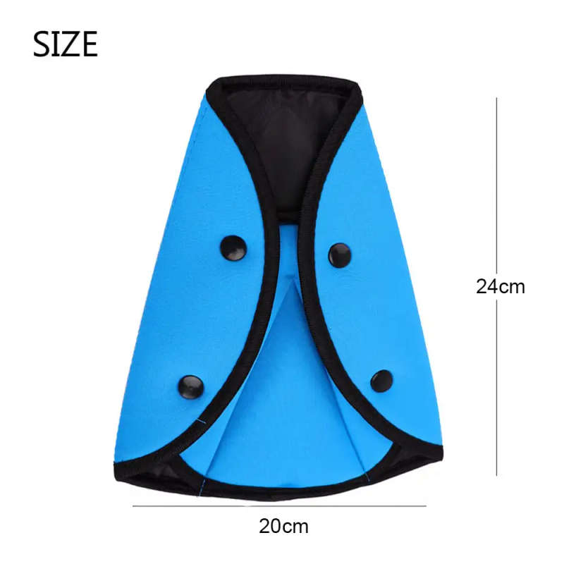 Car Seat belt Safety Cover Triangle Positioner Adjuster Blue