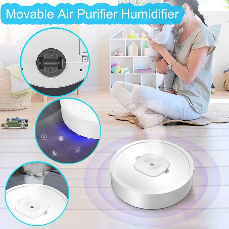 4-in-1 Movable UV Sterilizer Humidifier Air Purifier Aroma Diffuser