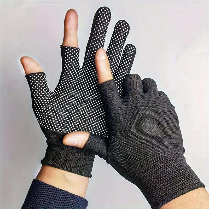 Pair of Breathable Touchscreen-Compatible Fingerless Cycling Gloves
