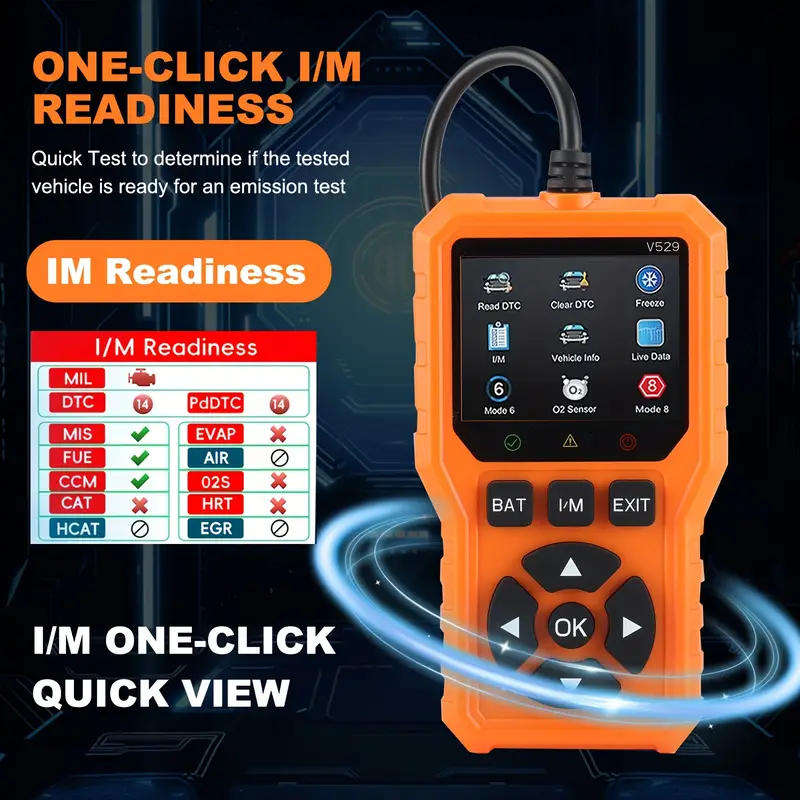 2025 Orange V527 Advanced OBD2 Scanner Diagnostic Tool
