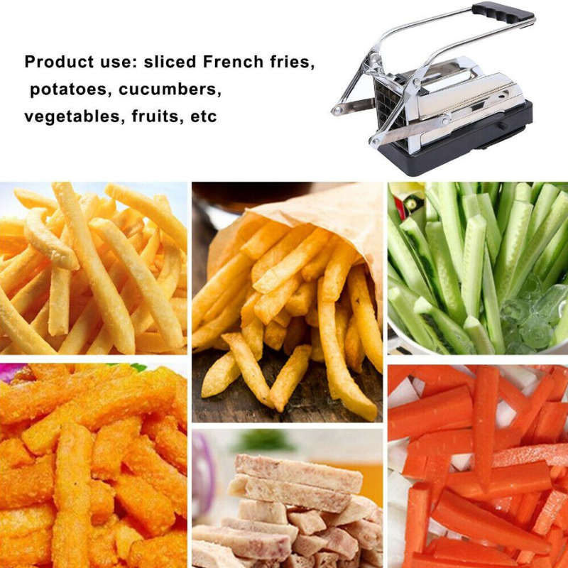 Potato Chipper Stainless Steel  French Fry Cutter Chopper Potato Chips