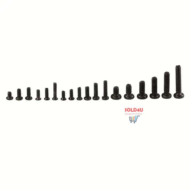 500-Piece Carbon Steel Screws Assortment Kit - 18 TYPES - Laptop Notebook Screws Set Kit Assorted