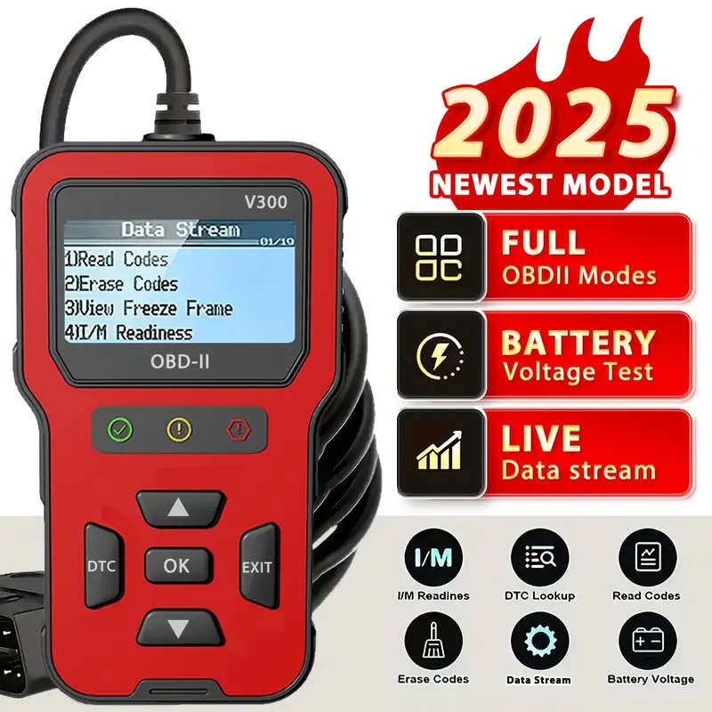 V300 Car Diagnostic Tool OBDII Engine Fault Reading