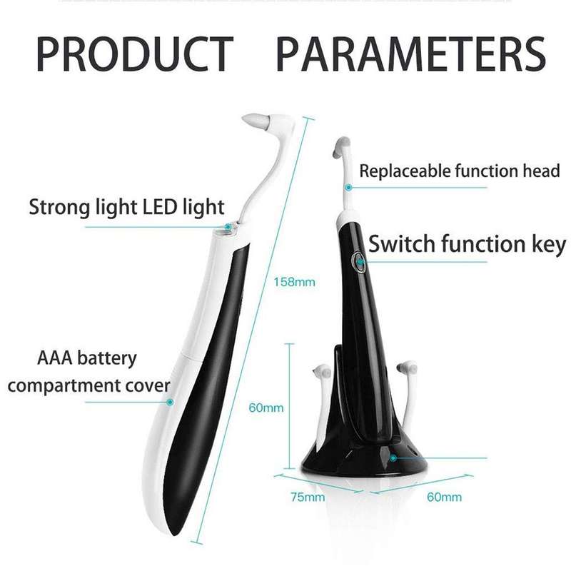 Electric Dental Calculus Remover Acoustic Vibration Light Guide