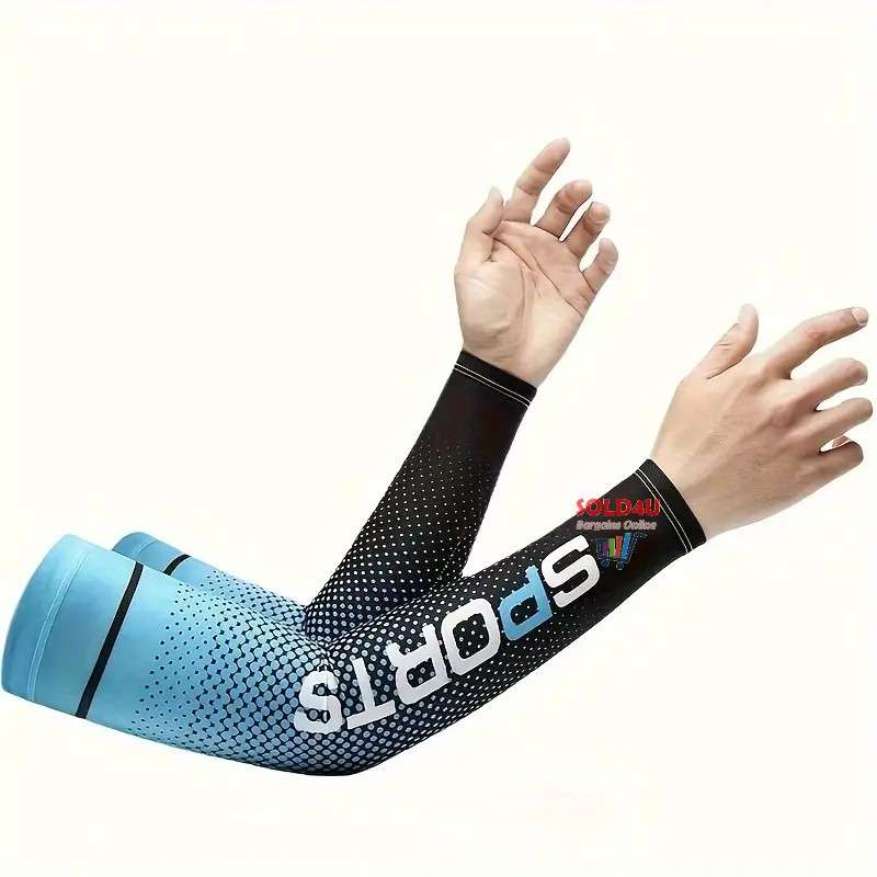 Unisex Cooling Arm Sleeves  Sports Running UV Sun Protection Outdoor Fishing Cycling Sleeves 1-Pair