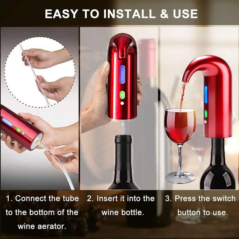 Automatic Smart Wine Dispenser Electric Aerator USB Chargeable